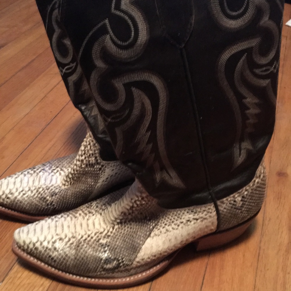 Python Skin Cowboy Dress Boots